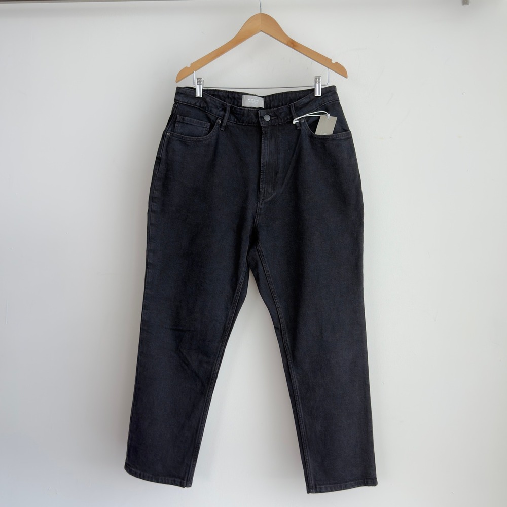 Everlane The Curvy Cheeky Jean Womens 32 Black Organic Cotton Denim Cropped